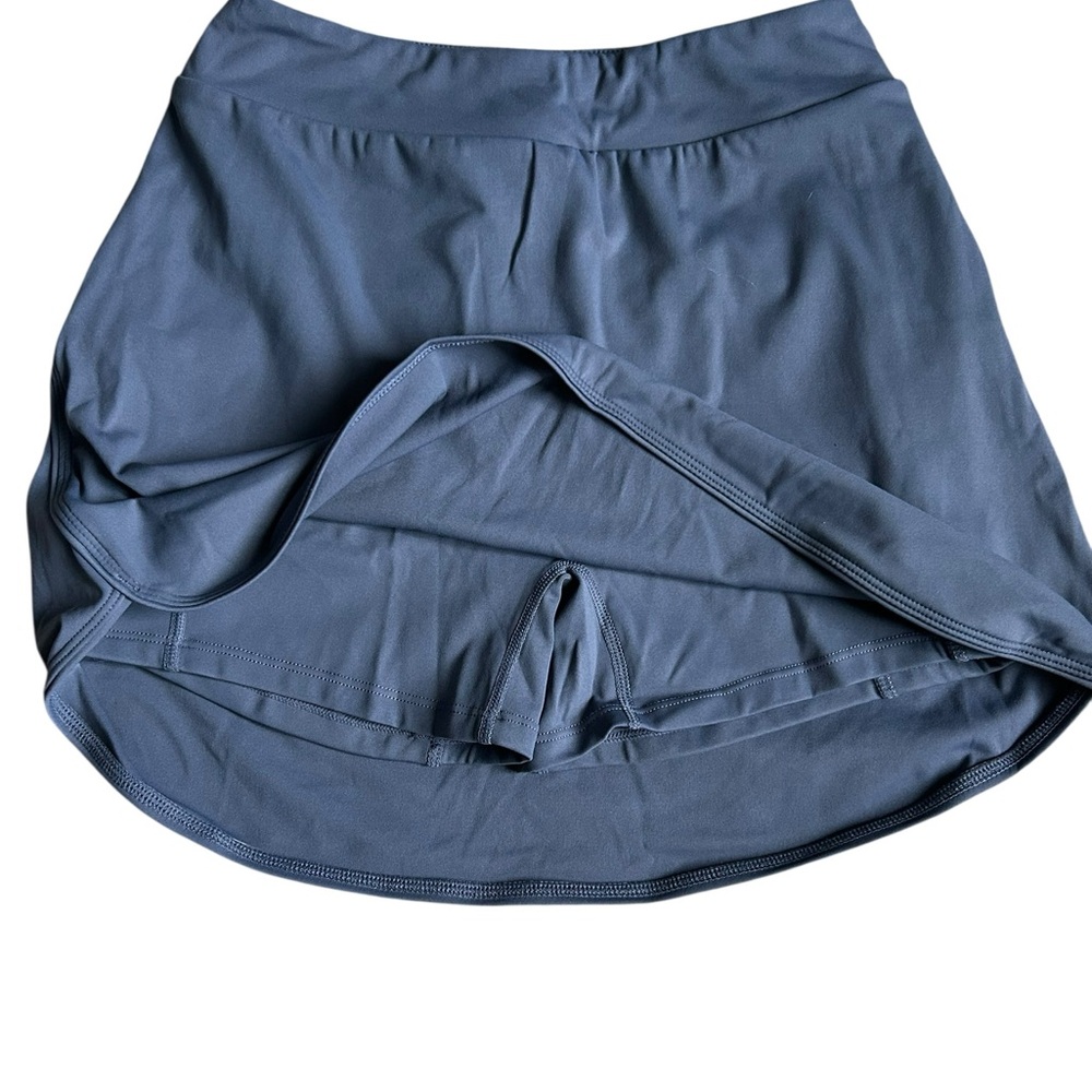 Halara Everyday High Waisted Side Pocket 2 in 1 Micro Mini Dark Gray Golf Skort - Picture 6 of 9